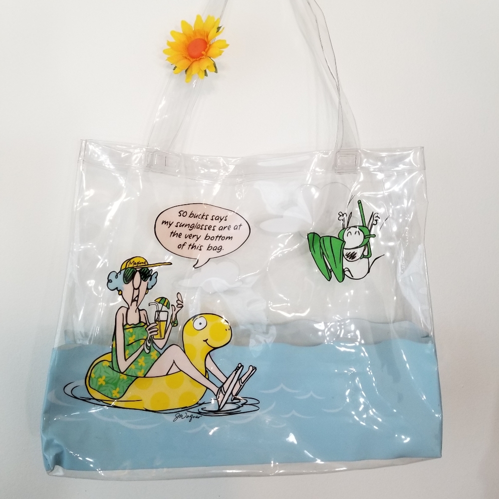 Maxine Hallmark Funny Clear Beach Tote Bag